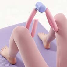 1 aparat de antrenament pentru picioare TPE, aparat portabil de întărire a picioarelor pentru sala de sport de acasă, dispozitiv de exerciții pentru mușchii planșeului pelvin, neîncărcat, potrivire universală, roz - utilizare zilnică de 10 minute pentru picioare și fese frumoase