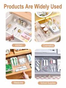 12pcs/6pcs/2pcs Drawer/Desktop Cosmetics Storage Box, Transparent Dresser Storage Box, Anti-Drop Multi-Compartment Jewelry And Small Objects Storage, Exquisite Storage Box