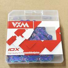 Multi-Color Bicycle Chain, Suitable For Mountain Bike And Road Bike Drivetrains, 8/9/10/11 Speed Vibrant Chains Available, High Strength Wear-Resistant Steel Material, 116 Electroplated Colored Links, Includes Quick Link, Easier Installation And Removal - Multicolor - View 9