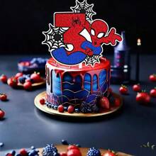 Disney 1pc Disney Spider-Man Birthday Cake Topper, Spider-Man Themed Birthday Party Cake Decoration