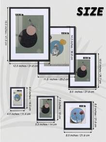 Luxury PVC Picture Frame In Classic Matte Black – High-Quality Shatter-Resistant Acrylic Glass, 4x6/5x7/8x8/8x10/11x14/12x16-Inch, Available In Multiple Sizes For Wall-Mounted Or Tabletop Display. Perfect For Enhancing Home Decor, 30x40/30x30/20x25/20x20cm, For Star/Moon