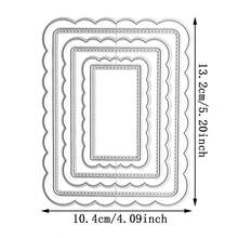 Metal Frame Rectangle Die Cutter Mold, Carbon Steel Die Cut Tool For DIY Scrapbooking, Greeting Cards, Craft Decoration, Home Projects - Silver - View 14