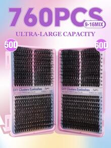 800/760/571/774/784pcs D-Curl High Capacity Individual Lashes Set, DIY Lash Clusters, Natural & Fluffy, Lightweight & Soft, Reusable, Single Strand Segmented False Lashes, Lash Extension, 10D/20D/30D/40D/30D/40D/50D/60D/50D/60D/80D/100D, Suitable For Beginners For Home Or Outdoor Use, Applicable For Daily Life, Wedding, Date, Party, Music Festival, Student Back To School Gift, Lash Clusters, Individual False Lashes, False Eyelashes - D - View 16