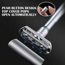 Adjustable Double Edge Safety Razor And 20 Blades Refills, Long Handle Adjustable Classic Safety Shaver Razor, Men's Travel Double Edge Safety Razor For Ideal Gift For Father Day & Boyfriend