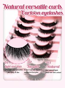 BTLLSSH 7pairs Cat Eye False Eyelashes