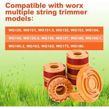 20 Pack WA0010 Replacement Spool For Worx  Eater String, Compatible With Worx String Trimmer,10ft 0.065" Trimmer Line Replacement Spool ,For Worx Trimmer Spools(16 Spools+4 Cap) Halloween Christmas New Year - 1 - 查看 4