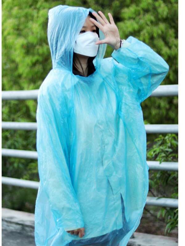 1/5/8/12pcs Disposable Unisex Rain Ponchos, Mini Portable Adult Rain Coats Perfect For Outdoor Camping, Hiking, Cycling, Waterproof Rainwear, Travel Essential (Packaging Letters And Colors Random)