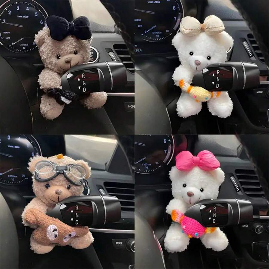 Pilot Bär utilizado para decoración de cambio de marchas de coche, lindas muñecas de intermitentes, muñecas de limpiaparabrisas, adorno de espejo retrovisor - D - Ver 1