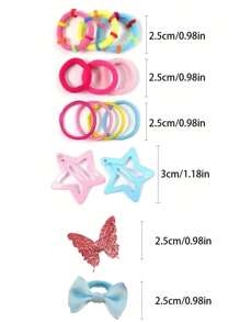 Set di 287 pezzi di mollette e fermagli per capelli a forma di farfalla colorati, accessori essenziali e carini per le ragazze, inclusi cerchietti a forma di farfalla, adatti per attività all'aperto e come regalo