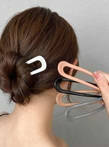 5er Set acryl U-förmige Haarspangen für Frauen, Haarclips für Dutt-Frisuren, minimalistisch und elegant, für den täglichen Gebrauch geeignet (leichte Kratzer sind normal und beeinträchtigen die Verwendung nicht), Haarstück für Dutt, Haardekoration, Haarstylingspangen