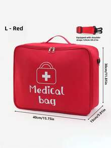 1pc Red, Green Household Portable Medicine Box, Travel Fabric Medical Bag, Large Capacity First Aid Kit, Three Pieces Set, Multifunctional Medicine Storage Bag - Multicolor - View 14