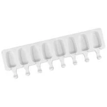 1 件可重复使用的硅胶冰淇淋模具 - 4/8 腔，易于脱模，DIY 冰棒制作器，适用于制作巧克力、冰棒、冰淇淋 - 附带 50 根木棍 - 彩色 - 查看 14