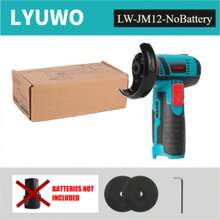LYUWO Micro Angle Grinder, 12V Low-Noise Rechargeable Lithium Battery Angle Grinder, Micro Polishing Machine, Electric Cutting Machine, One Handed Operation, High Power, Can Cut Metal Steel, Polish Rust Removal, And Polish Wood. 2.0Ah Large Capacity Lithium Battery, Efficient Operation, Equipped With Free Parts