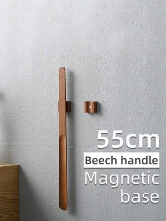 1 Piece Of 55CM Long-Handled Wooden Shoe Horn, Magnetic Shoe Horn, Long Shoe Horn Spoon, It Is Easier To Put On Shoes, High-End Household Long-Handled Shoe Horn, Shoe Horn For Pregnant Women And The Elderly, Super Long Handle To Put On Shoes Without Bending Over 55CM Long Handle Wooden Shoehorn Magnetic Shoehorn Long Spoon Horn For Shoes Wearing Shoes Holder Easier
