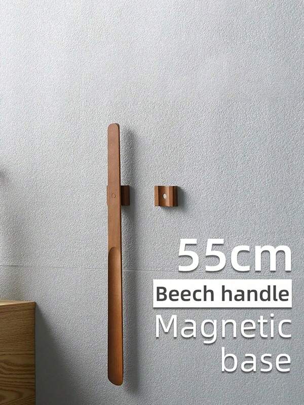 1 Stück 55 cm langstieliger Schuhanzieher aus Holz, Magnetischer Schuhanzieher, Langstieliger Schuhanzieher, erleichtert das Anziehen von Schuhen, hochwertiger Haushaltsschuhanzieher mit langem Stiel, Schuhanzieher für Schwangere und Senioren, super langer Griff zum Anziehen der Schuhe ohne sich beugen zu müssen