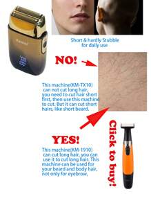 Kemei Kemei KM-TX10 Men's Shaver For Daily Use  Usb Rechareable Foil Blades Razor Fast Charging Professional Beard Remove Machine Bald Head Hair Cuttting Machine Father Birthday Gift