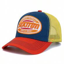 JZML 1pc Men's Letter Embroidered Truck Driver Cap
