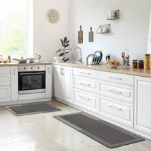 1pc Simple Color Kitchen Mat, Quick Drying Pad - Bathroom, Living Room, Hotel, Easy To Clean, Washable, Carpet, Kitchen Accessory