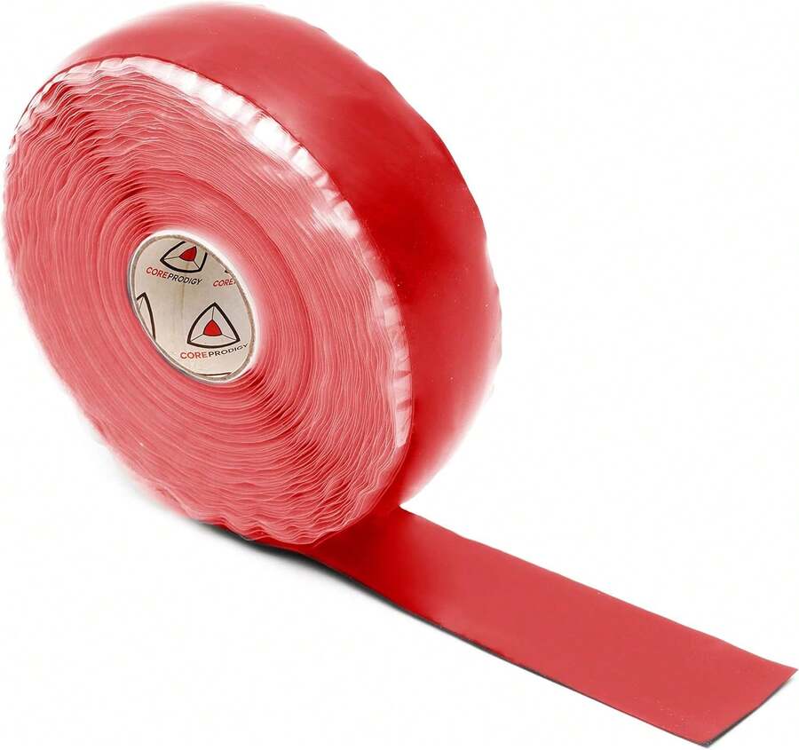 Core Prodigy Fusion Grip Tape - Silicone Rubber Wrap For Pull Up Bars, Barbells, Dumbbells, Sports And Gym Equipment, And Tools - Đỏ - Xem 1