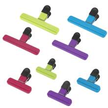8 Stücke wiederverwendbare Lebensmittel-Beutelclips, Kunststoff-Verschlussclips für Tüten für Küche, Büro, Garage