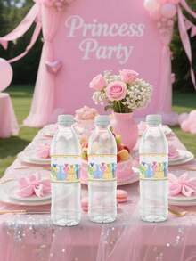 Princess Bottle Label Wraps Stickers Macarons Cute Pink Blue Birthday Party Supplies Party Table Decorations Wedding Supplies - Multicolor - View 5