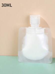10pcs 1.01/1.69/3.38oz Portable Lotion Fluid Makeup Packaging Bag Cosmetic Shampoo Suction Bag Reusable Squeeze Stand Up Spout Pouch Refillable Empty Squeeze Pouch Travel Bottle