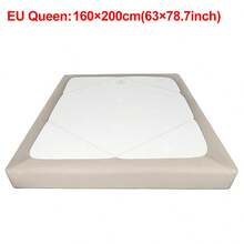 1 件提花素色环绕式床裙，弹性床罩，保护您的床上用品并增添家居时尚感，适合所有季节 - 彩色 - 查看 33