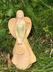 1 pieza Estatua decorativa artística elegante de ángel, de artesanía delicada, crea una atmósfera cálida