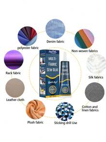 Stoff-Reparaturkleber geeignet für Bohrverwendung, Denim-Stoff, Polyesterstoff, Regalstoff, Lederstoff, Plüschstoff, Seidentextilien, Vliesstoffe, Bekleidungsspezialklebstoff, bedruckte Hosen, Einlegesohlen, Jeans, Riss-Stoffkleber, als Geschenk für Familie und Freunde (neue und alte Modelle werden zufällig versendet)