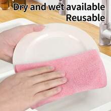 10pcs Highly Absorbent Super Soft Microfiber Cleaning Cloths - Lint-Free, Strong Water Absorption, Non-Oil Stain, Suitable For Washing Dishes, Furniture, Outdoor Cleaning, Reusable & Washable, Slouchy Wiping Cloth