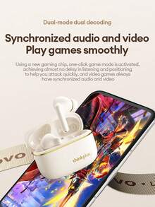 Lenovo LP27PRO Bluetooth Earphones, Half In-Ear True Wireless Bluetooth 5.4 Earbuds With Leather Texture, Hi-Fi Sound Quality, Noise Cancellation, Low Latency, Suitable For Smartphones, Computers, And Sports - Multicolor - View 8