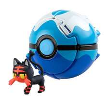 pokemon 1 set/2 pezzi 1 Pokeball + 1 Giocattolo modello Pokemon, Pallina Sorpresa Pokemon con animale domestico che salta fuori, Giocattolo da collezione divertente, Perfetto come regalo di compleanno, Souvenir per feste