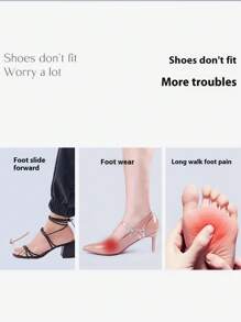 1 Pair Anti-Slip Silicone Gel Front Foot Cushion Pads, Protect Feet From High Heel Sandals