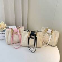 2025 Summer New Handwoven Straw Tote Bag, Fashion Beach Bag For Women