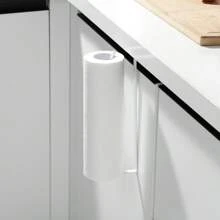 Kitchen Roll Paper Rack, Cabinet Paper Towel Rack, Non Perforated Towel Hanging Shelf, Iron Cling Film Storage Rack, Wall Mounted