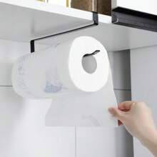 Kitchen Roll Paper Rack, Cabinet Paper Towel Rack, Non Perforated Towel Hanging Shelf, Iron Cling Film Storage Rack, Wall Mounted