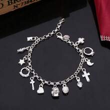 Temperament Fashion Thirteen Pendant Bracelet Women's Multi-Element Fashion Simple Jewelry - Bông tuyết vàng - Xem 8