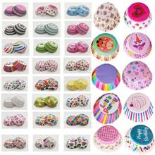 200 piezas de envases para cupcakes de colores surtidos - diseños variados para fiestas y días festivos, aptos para Halloween, Navidad, Pascua y Acción de Gracias