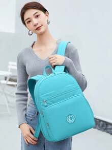 Large Backpack 5 Compartments Durable Travel Gym Work College - Baby Blue - View 2