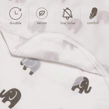 Baby Organic Cotton Swaddle Blankets For 0-3 Months Infant Boys Girls, Adjustable Newborn Swaddles, 3-Pack Wrap Set, Twinkle & Rainbow - Màu Xám nhạt - Xem 4