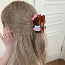 Sanrio 1pc Cute Cartoon Animal Claw Barrette, Bohemian Acetate Hair Clip, Summer Beach Vacation Style Hairpin Fashion Hair Accessories Beauty Claw Clips Cute Hair Claw