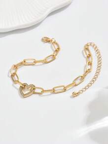 1 Stück modische, feine Herz Kette Fußkette für Frauen, eleganter Charm, geeignet für Partys, Urlaub, Geschenk