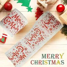 1 Piece Christmas Print Toilet Paper Roll - White Paper, Santa Claus Theme Decorative Home Decor, Holiday Gift For Restaurant Cafe - Multicolor - View 2