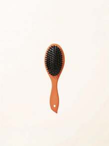 1 Peça Escova de Cerdas Naturais Pente Anti-Estático Oval Para Penteado Escova de Cabelo Com Cabo de Madeira Para Mulheres e Homens, Pente de Faia Natural Escova de Cabelo Para Cabelos Cacheados, Grossos, Longos, Secos e Úmidos, Desembaraçador, Escovas de Massagem