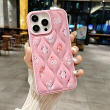 Funda protectora con absorción de golpes y diseño minimalista y elegante compatible con Apple 13/14, serie de animales con chaquetas de plumas de dibujos animados, cubierta para todo el Body resistente a arañazos y a prueba de golpes compatible con Apple 15