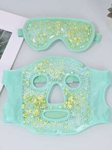 1 件/2 件面部护理凝胶面膜 + 眼部护理凝胶眼膜组合，可重复使用冷热疗法，面部修复和眼部护理套装，无需电池 - 彩色 - 查看 4