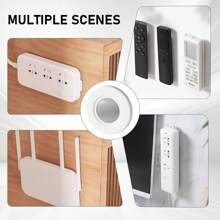 8 piezas Soporte magnético para control remoto - Organizador de control remoto, montaje flotante en pared, instalación sin agujeros, colgador de pared de silicona para control remoto, estantería para TV y herramientas