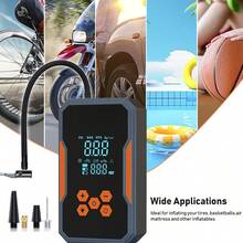 2-In-1 Portable Air Compressor/Charger, 3000A Peak 25L/Min Car Tire Air Pump, DC 12V 150PSI Portable Car Tire Air Pump, LED Light For Car Tire, Motorcycle, Bicycle
