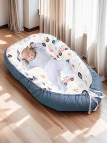 1 件可折叠、可清洗、便携式婴儿压缩安全窝、仿生婴儿旅行床婴儿床