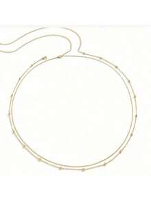 Ladies' Two-Piece Waist Chain Set - Enchanting Body Accessory | Gold Adjustable Belly Chain, Beach Music Festival Party Outfit - Vàng - Xem 2